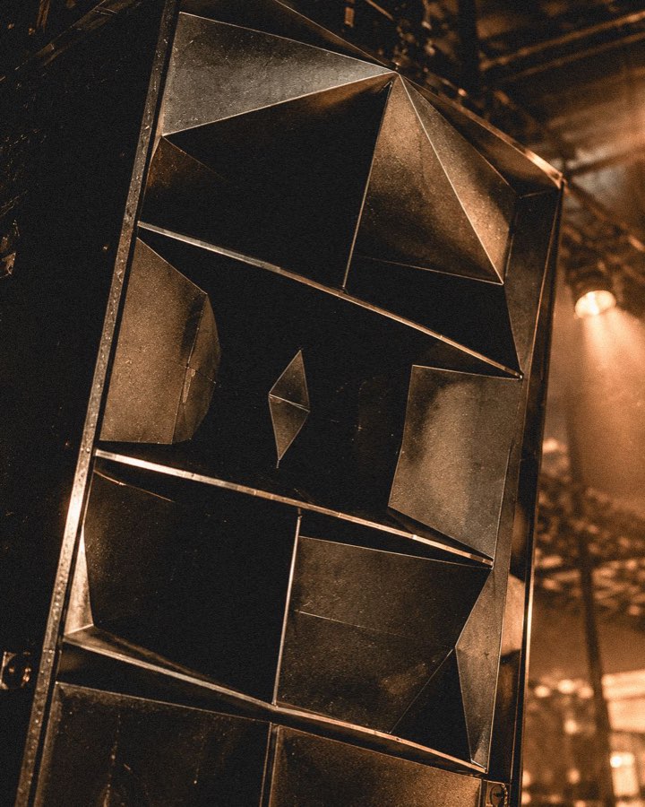 Close-up of a sound system horn